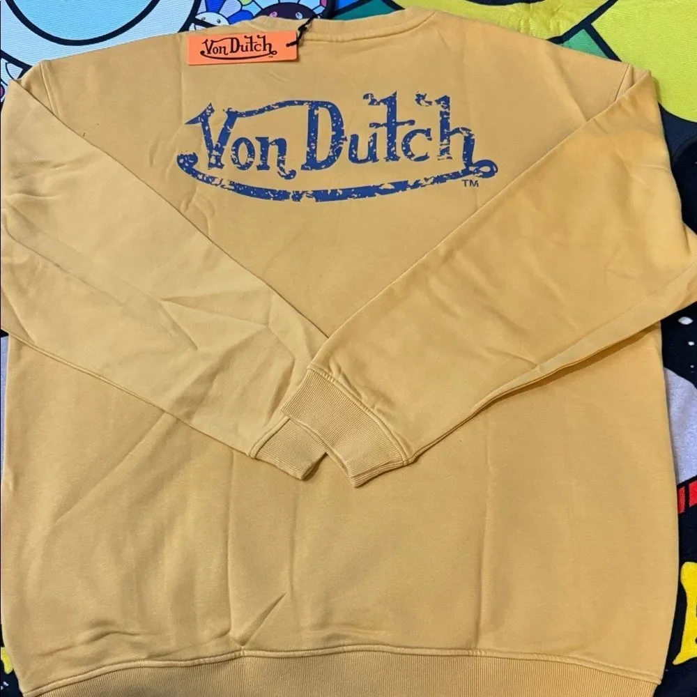 Von Dutch Mustard French Terry Crew Neck